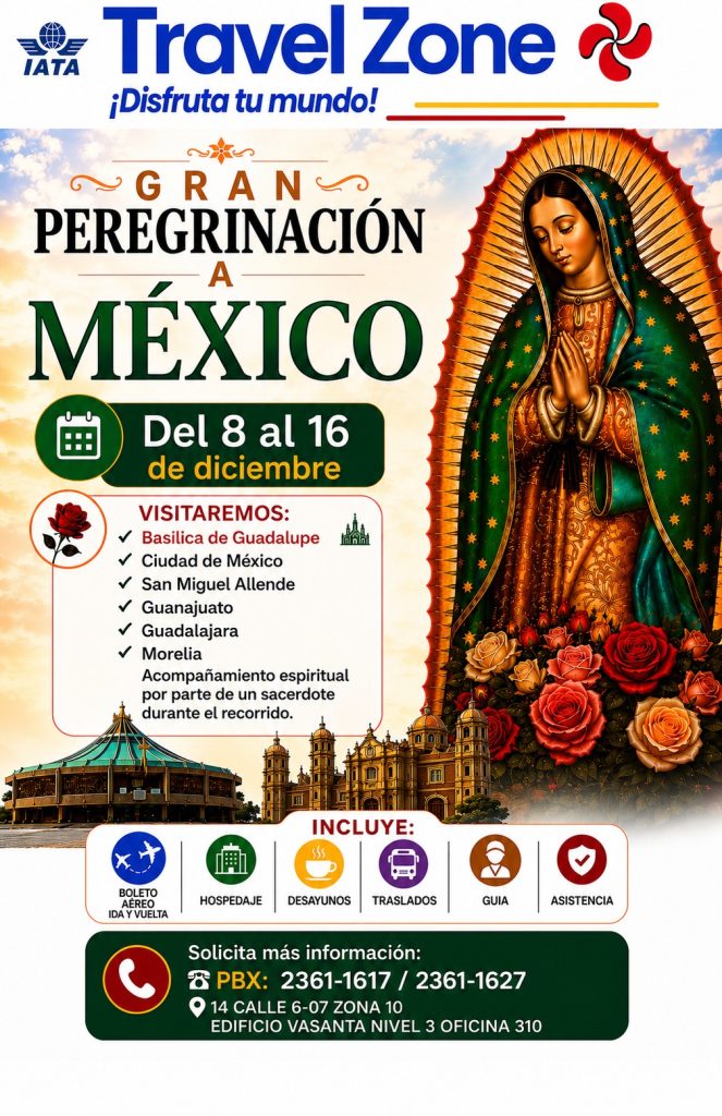 Gran peregrinación a México del 8 al 16 del 2026